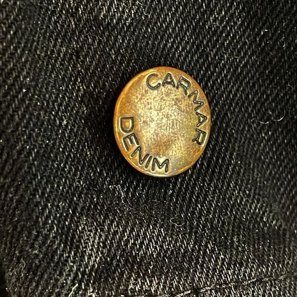 Carmar Thrashed Black Denim with rips and distressed Jacket Oversized XS - Picture 10 of 11